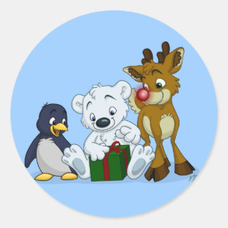 Adesivo Redondo Cubos de Natal