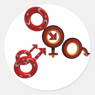 Adesivo Redondo Cuckold autocolante