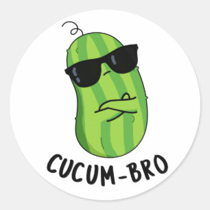 Adesivo Redondo Cucum bro Funny Veggie Cucumber Pun