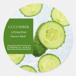Adesivo Redondo Cucumber Facial Mask Label