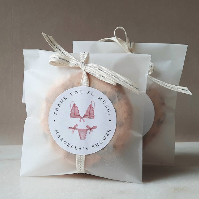 Adesivo Redondo Cuecas & Palomas Lingerie Obrigado (Criador carregado)