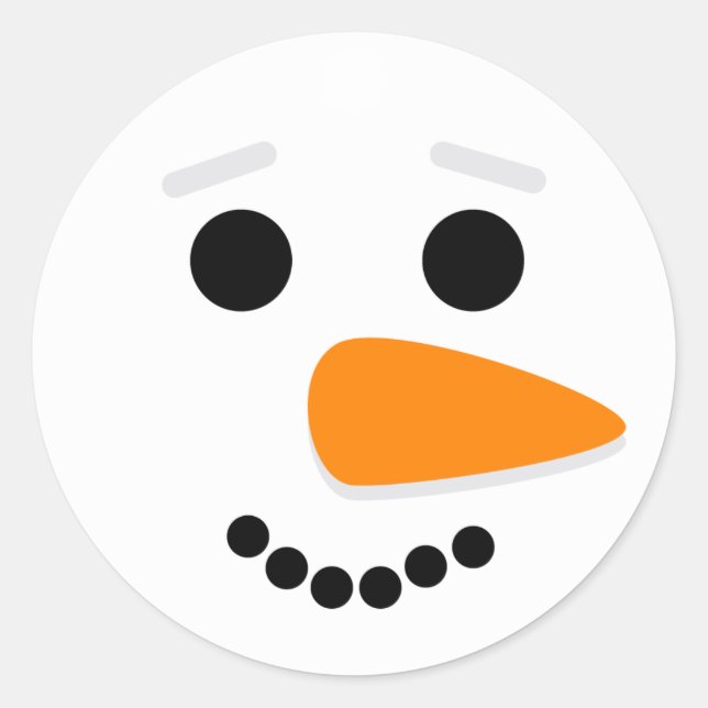 Adesivo Redondo Cuecas Snowman Feliz Vinheta de Natal (Frente)