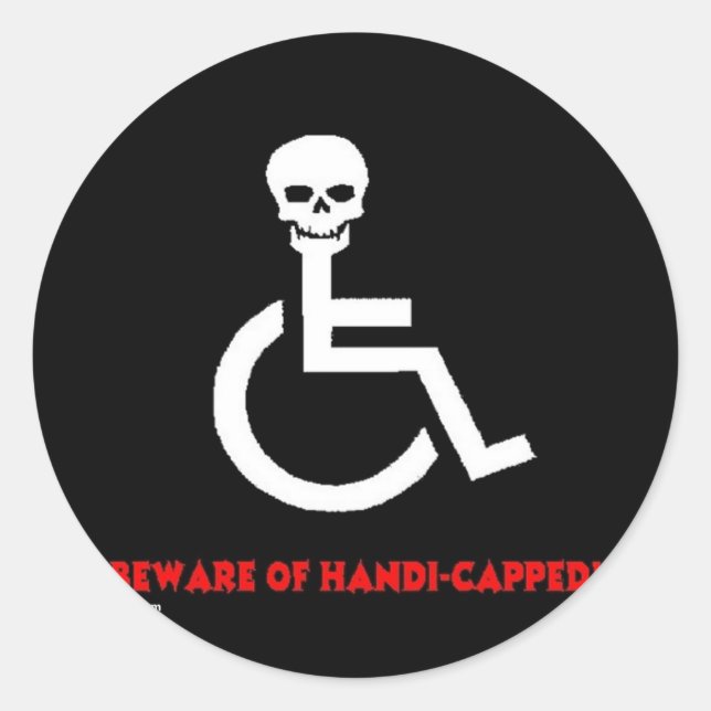 Adesivo Redondo Cuidado (Frente)