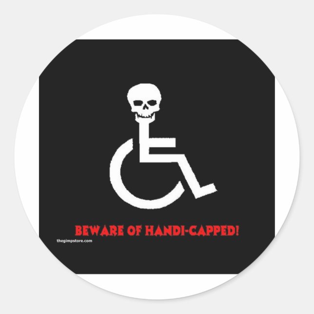 Adesivo Redondo Cuidado (Frente)