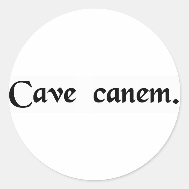 Adesivo Redondo Cuidado com o cão (Frente)