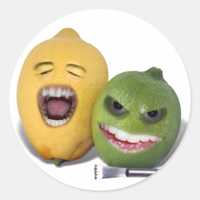 Adesivo Redondo Cuidado com o Lemon Zester (Frente)