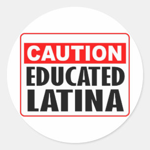 Adesivo Redondo Cuidado Latina educado
