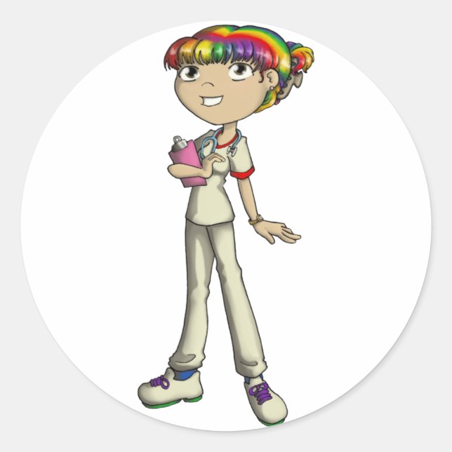 Adesivo Redondo Cuidados (Frente)