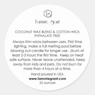 Adesivo Redondo Cuidados com as velas