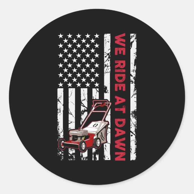 Adesivo Redondo Cuidados De Jardinagem De Cabeças De pai (Frente)