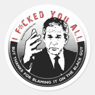 Adesivo Redondo Culpá-lo no Cara preto