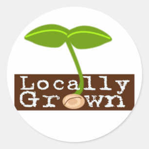 Adesivo Redondo Cultivado localmente
