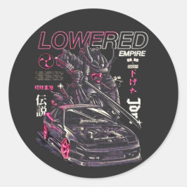 Adesivo Redondo Cultura japonesa de ajuste de automóveis