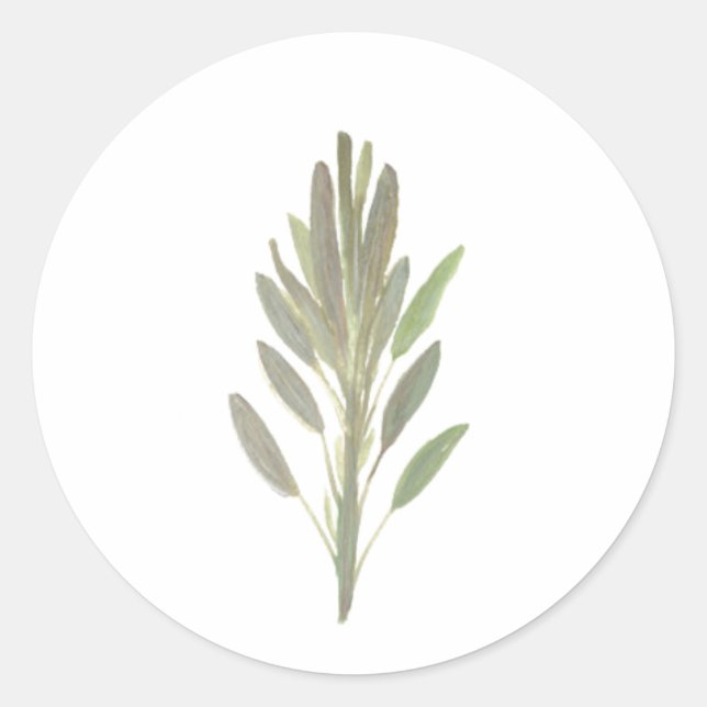 Adesivo Redondo Culturas vegetais botânicas de erva forrageira (Frente)