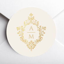Cumee Vintage Marfim Monograma Casamento Elegante