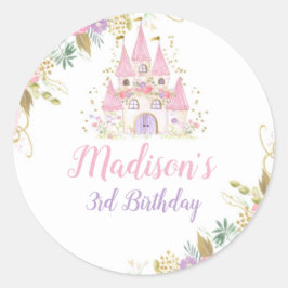 Adesivo Redondo Cumpleaños de la Princesa