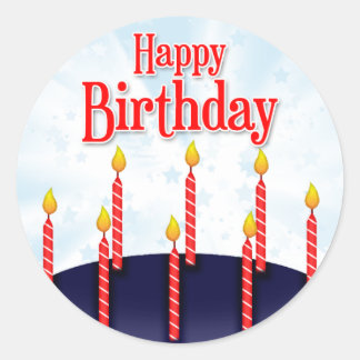 Adesivo Redondo Cumpleaños Feliz - Pegatina redondo