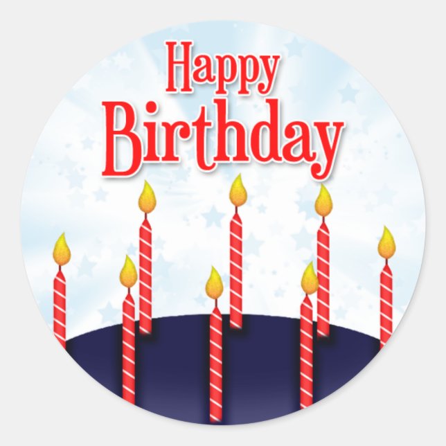 Adesivo Redondo Cumpleaños Feliz - Pegatina redondo (Frente)