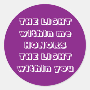 Adesivo Redondo Cumprimento de Namaste