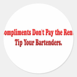 Adesivo Redondo Cumprimentos não pagam o aluguel