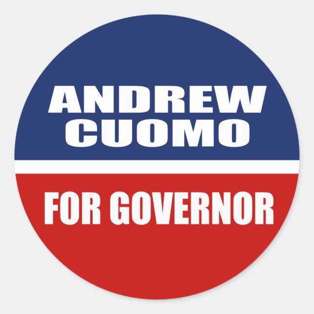 ADESIVO REDONDO CUOMO DE ANDREW PARA O GOVERNADOR (Frente)