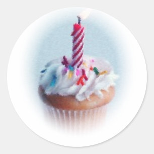 Adesivo Redondo Cupcake