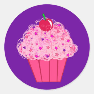 Adesivo Redondo Cupcake