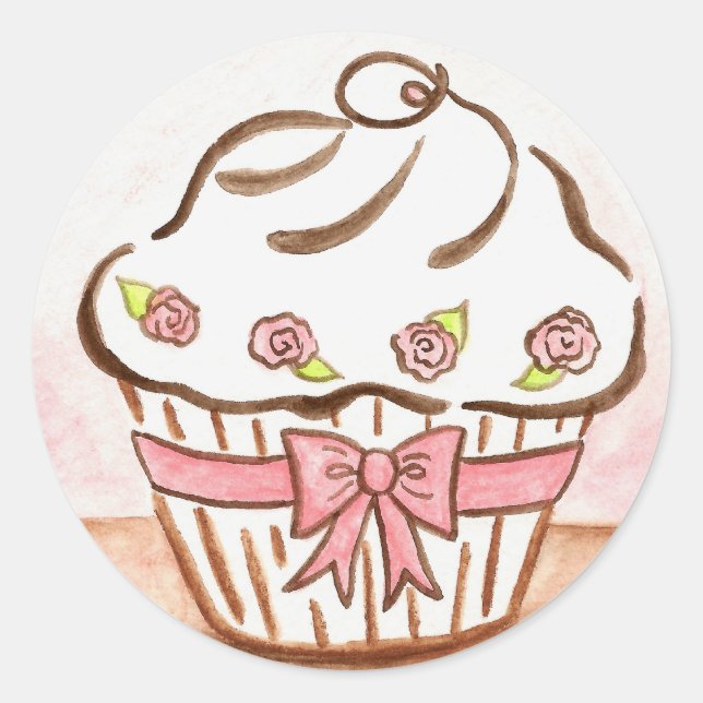 Adesivo Redondo Cupcake (Frente)