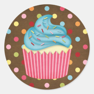 Adesivo Redondo cupcake