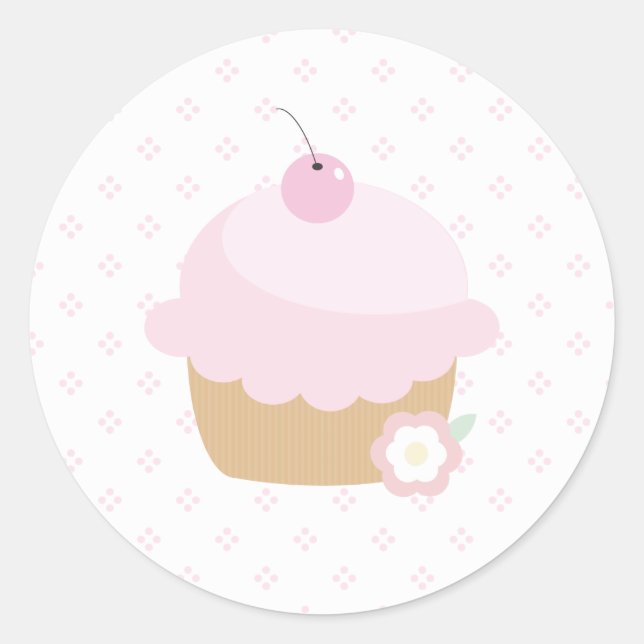 Adesivo Redondo Cupcake (Frente)