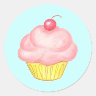 Adesivo Redondo Cupcake