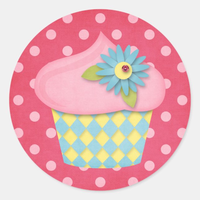 Adesivo Redondo cupcake (Frente)