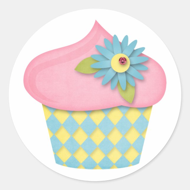 Adesivo Redondo cupcake (Frente)