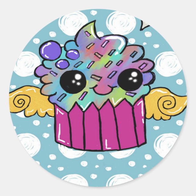 Adesivo Redondo cupcake (Frente)