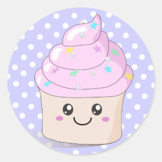 Adesivo Redondo Cupcake