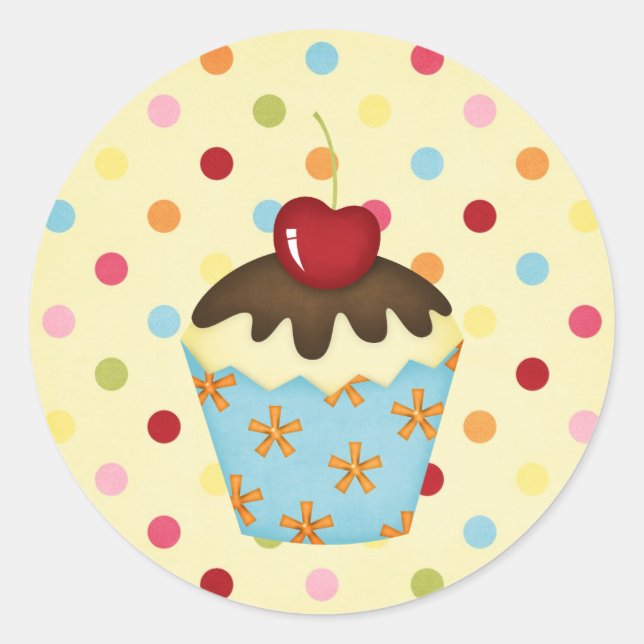 Adesivo Redondo cupcake (Frente)