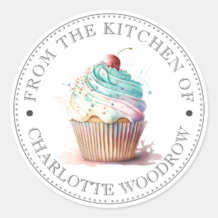 Adesivo Redondo Cupcake