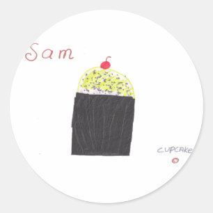 ADESIVO REDONDO CUPCAKE