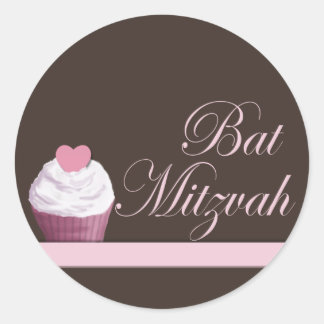 Adesivo Redondo Cupcake Bat Mitzvah