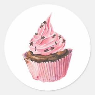 Adesivo Redondo Cupcake Classic Round Sticker