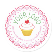 Cupcake com selos de 1,5" impressos personalizados