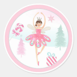 Adesivo Redondo Cupcake de aniversário da Ballerina Nutcracker Pin