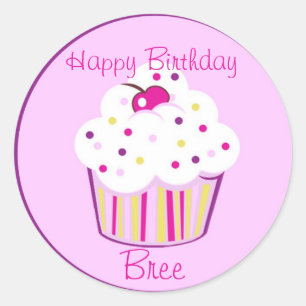 Adesivo Redondo Cupcake de Lil