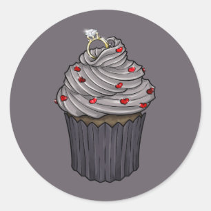 Adesivo Redondo Cupcake de Proposta Doce