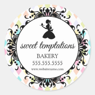 Adesivo Redondo Cupcake de Silhuette - Encapsulamento Lady Bakery