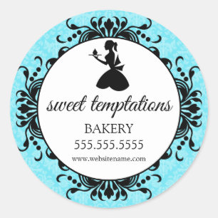 Adesivo Redondo Cupcake de Silhuette - Encapsulamento Lady Bakery