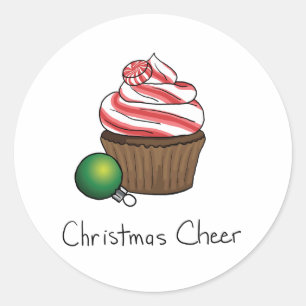 Adesivo Redondo Cupcake do Natal