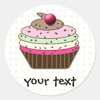 Adesivo Redondo Cupcake doce