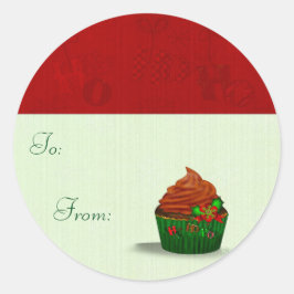 Adesivo Redondo Cupcake Feriado Whimsey De GIFT 2