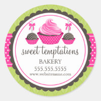 Cupcake Gourmet e selos de Pop de bolo